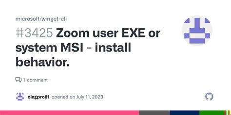 Zoom User Exe Or System Msi Install Behavior · Issue 3425