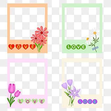 Cute Polaroid Frame Hd Transparent Cute Polaroid Frame With Flower In