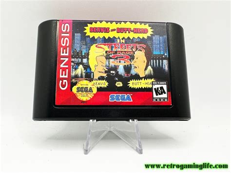 Beavis And Butthead Do Streets Of Rage Repro Sega Genesis Game Cart