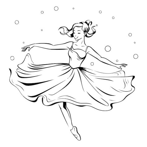 Premium Vector Beautiful Ballerina In A Tutu