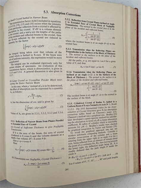 International Tables For Crystallography Volume B Reciprocal Space 6