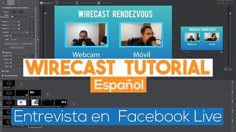 wirecast tutorial espanol configuracion rendezvous  facebook