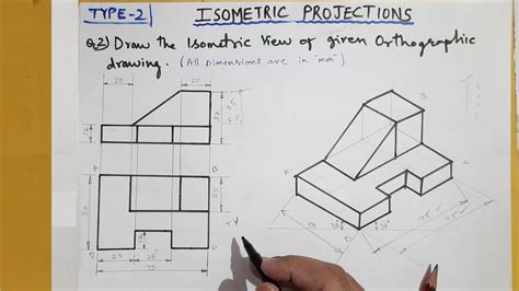 Isometric Projection Conversion Of Orthographic 2d Drawing Into