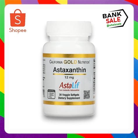 California Gold Nutrition Astaxanthin Astalif Pure Icelandic 12 Mg