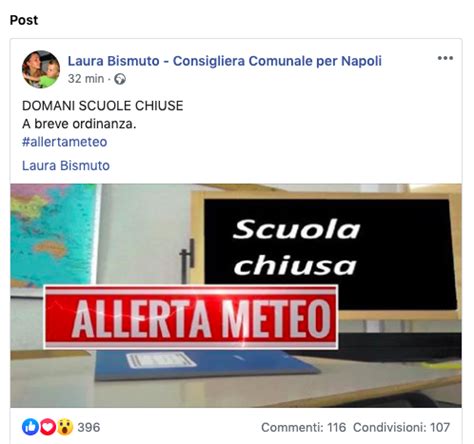 Allerta Meteo Gialla Scuole Ancora Chiuse A Napoli La Bussola TV