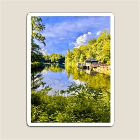 The Mirrored Lake Of Silver Dreams Magnet For Sale By Pamela Storch