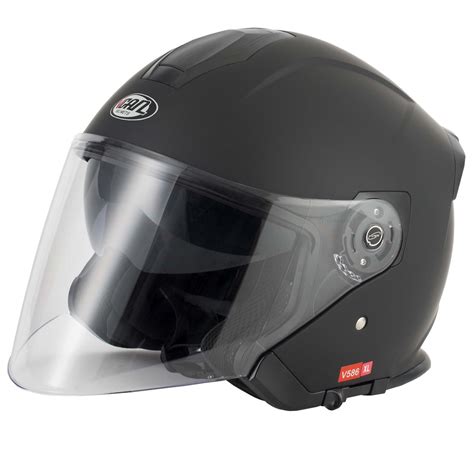 Vcan H Plain Motorcycle Helmet Matt Black Stylish Riding