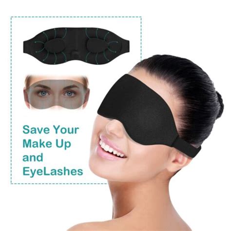 3d Contoured Eye Mask Memory Foam Sleeping Mask Eyelash Extension