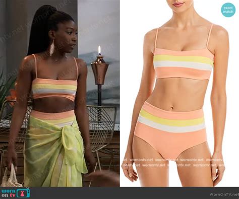 Wornontv Trinas Orange Stripe Bikini On General Hospital Tabyana