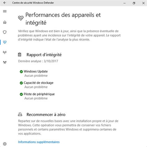 Vérifier les performances et l intégrité de votre appareil dans