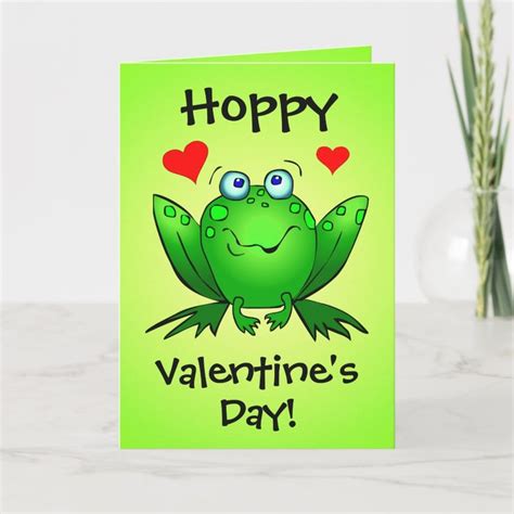 To My Princess Hoppy Valentines Cartoon Frogs Gree Holiday Card