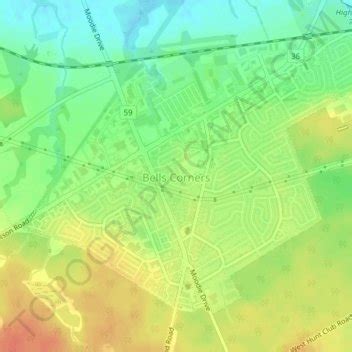 Nepean topographic map, elevation, terrain