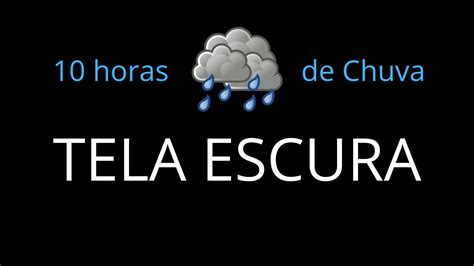 Durma Rápido ao Som de Chuva Moderada 10 Horas Tela Escura para