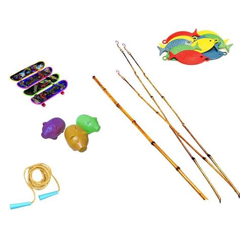 Kit Pescaria 10 Peixinhos 3 Varas Pesca Prendas Festa Junina