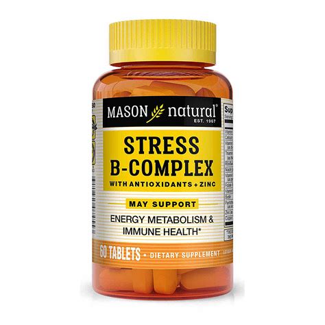 Mason Natural Stress B Complex With Antioxidants Zinc Healthy