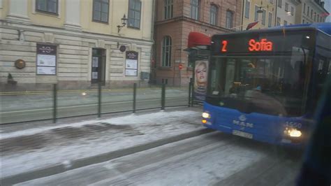 Sweden Stockholm Bus 2 Ride From Ersta Sjukhus To Norrmalmstorg Youtube