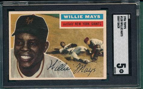 Lot Detail Topps Willie Mays Sgc Gray