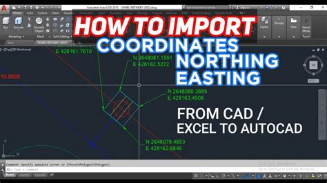 HOW TO IMPORT NORTHING EASTING COORDINATES FROM CAD EXCEL TO AUTOCAD