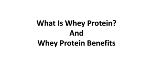 Ppt Whey Protein 10 Evidence Based Health Benefits Powerpoint