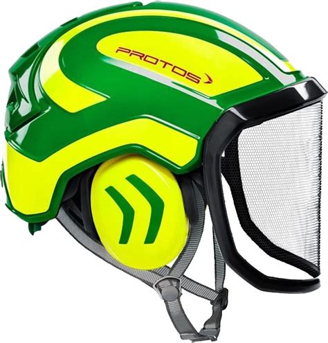 Casco Pfanner Protos Integral Arborist Con Sottogola Giallo E Verde