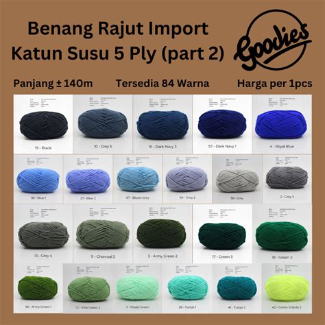 Jual Benang Rajut Katun Susu Import Ply Big Ply Gr Milk Cotton