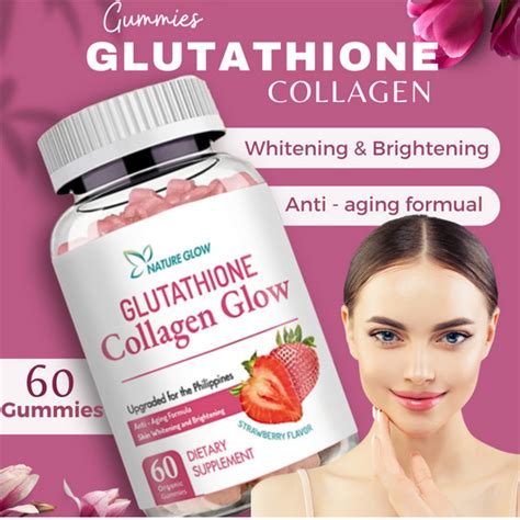 Nature Glow Glutathione Collagen Glow Gummies Anti Aging Whitening Skin