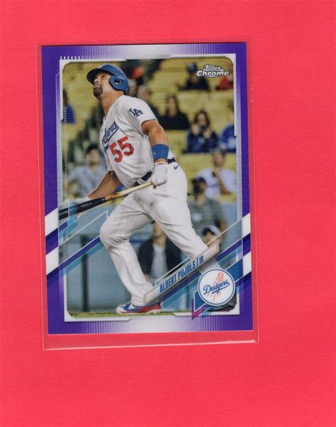 Topps Chrome Update Purple Refractor Usc Albert Pujols Dodgers