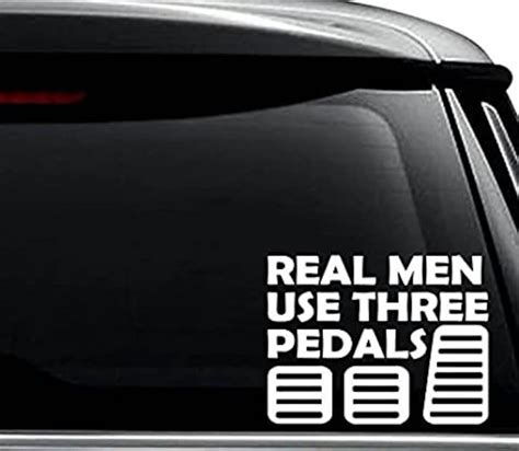 Real Men Use Pedals Jdm Japanese Decal Sticker For Use On Laptop