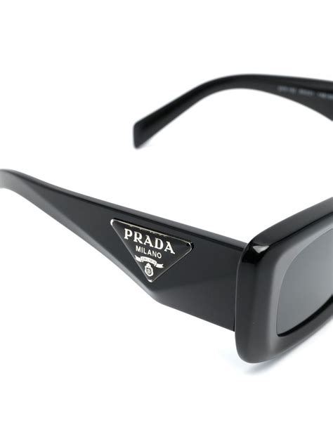 Prada Eyewear Cat Eye Frame Tinted Sunglasses Black FARFETCH