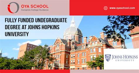 Fully Funded Undergraduate Degree At Johns Hopkins Oya School