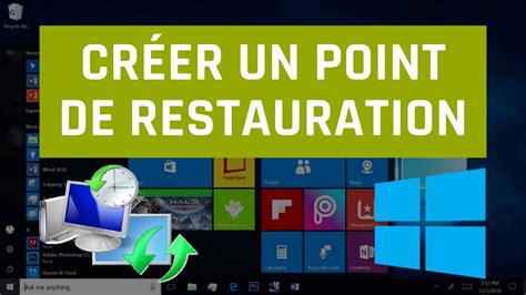 Comment créer un point de restauration du système sous Windows 10 YouTube