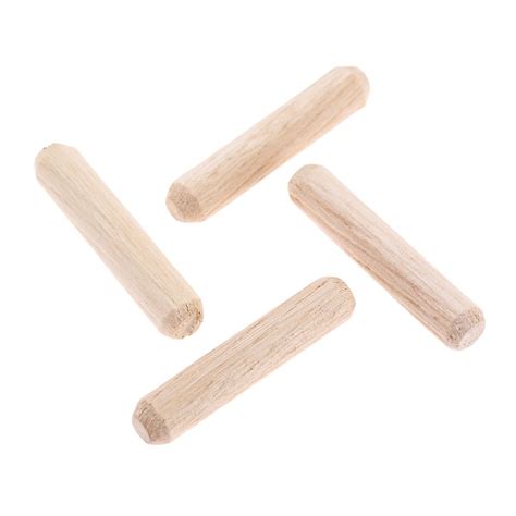 100pcs Woodworking Hardwood Round Dowel Pins Wooden Craft Rods