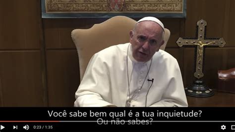 Papa Francisco Fala Sobre A Inquieta O Dos Jovens