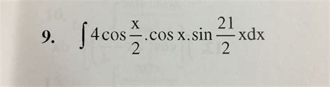 Int Cos Frac X Cdot Cos X Cdot Sin Frac