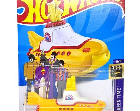 The Beatles Yellow Submarine Hot Wheels HW Screen Time Regular Card Etsy