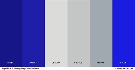 Royal Blue & Silvery Gray Color Scheme - Palettes - SchemeColor.com