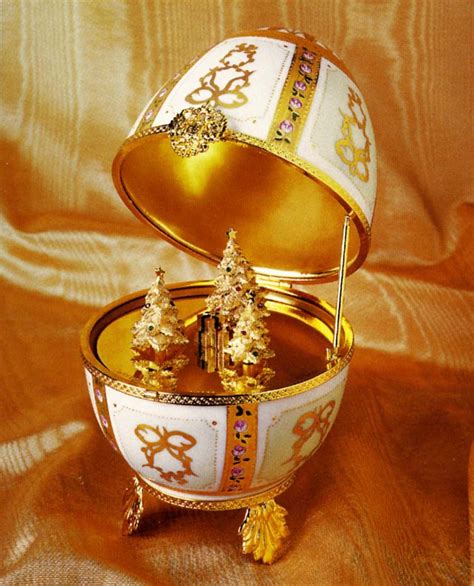 Faberge Egg Christmas Surprise Musical Imperial Egg A Hand Painted