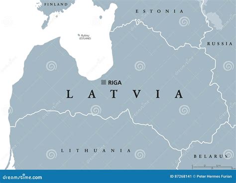 Latvia Political Map Stock Vector Illustration Of Europe 87268141