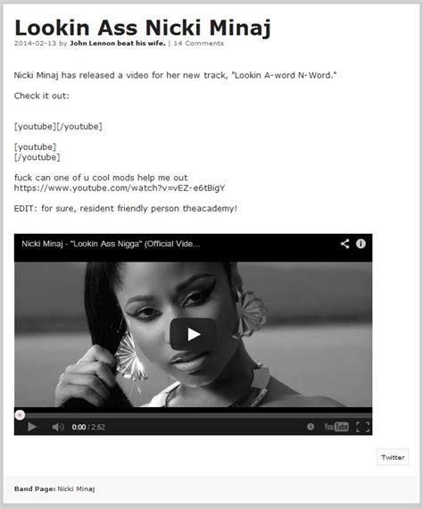 Lookin Ass Nicki Minaj Sputnikmusic