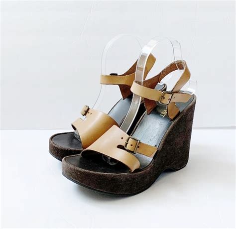 Vintage 90s Esprit Chunky Platforms Sandals Gem