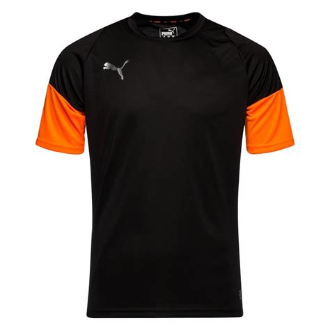 PUMA Training T Shirt FtblNXT Uprising Black Shocking Orange