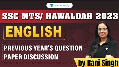 Ssc Mts Hawaldar English Previous Year S Questions Mts