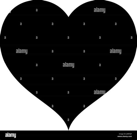 A black and white silhouette of a heart Stock Vector Image & Art - Alamy