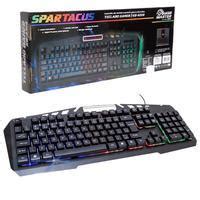 Teclado Semi Mec Nico Gamer Kmex Spartacus Led Rgb Anti Ghosting