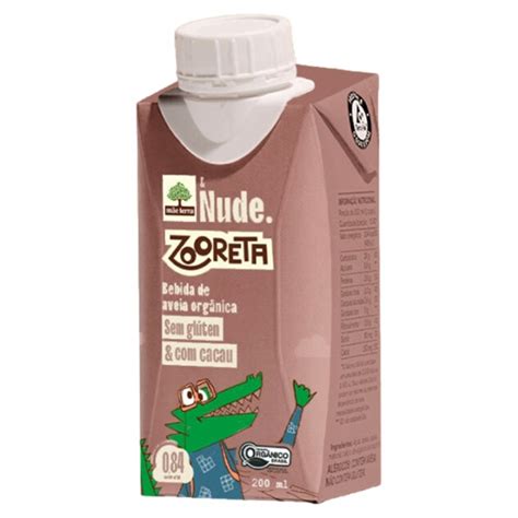 Bebida à Base de Aveia Orgânica Cacau Nude Zooreta Caixa ml Supermercados Pinheirão