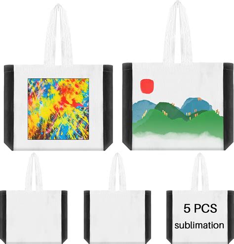 Amazon OKBA Sublimation Tote Bags Blank Polyester Shopping Canvas