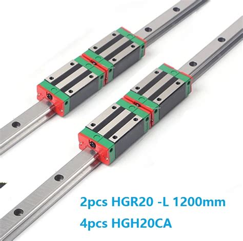 2 шт. линейной направляющей HGR20-L 1200 мм+ 4 шт. HGH20CA линейный ...