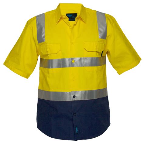 Northrock Safety Hi Vis Two Tone Button Up Short Sleeve Shirt Singapore