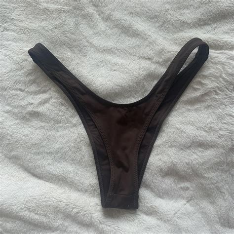 Skims Medium Thong Brown Bikini Sold Out Online Depop