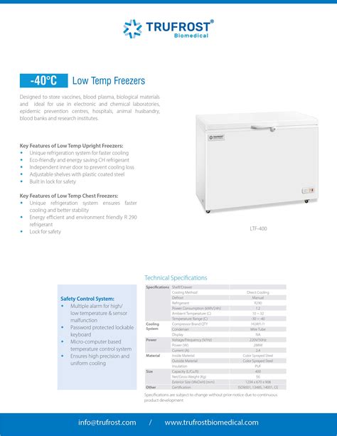 Ltf Trufrost Biomedical